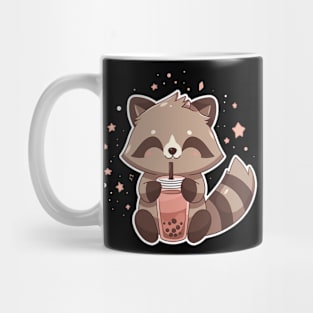 raccoon drink bubbletea Mug